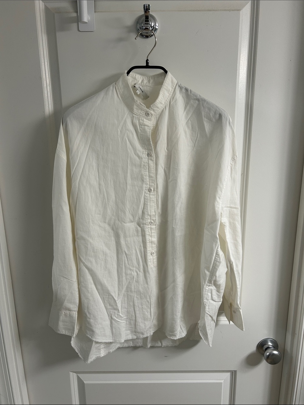 vince - raw edge oversized shirt